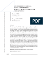 Vitez, Matakovic - Financing of Political Parties From Public Sources Causes, Forms and Consequences