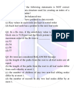 Questions On Indexing & B+ Tree