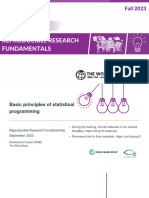 1 - Statistical Programming 101