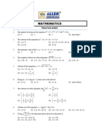 Practice Sheet - Math