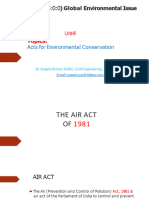 Acts For Environmental Conservation - Unit III