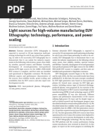 2017 - Light Sources For High-Volume EUV Technology, Performance, and Power Scaling