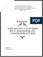 Les Sous-Cultures Et L'Identite Du Consommatuer: Expose