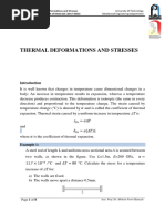 Thermal Deformations and Stresses