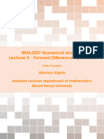 BMA3207 Numerical Analysis Lecture 5