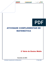 Atividade Complementar de Matemática - 2 Série EM