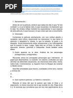 Propuesta de Guía y Cuestionario para Analizar Películas. Alumnado