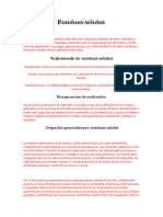 Residuos Sólidos: Tratamiento de Residuos Solidos