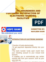 A Study On Awareness and Customer Satisfaction of Electronic Banking Facilities