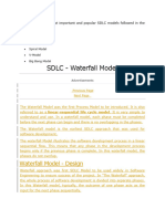 Popular SDLC Models Followed in The Industry Lec 2