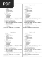 Proyecto de Vida - Modelo de Cartulas