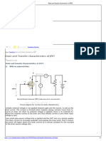 Drain and Transfer Characteristics of JFET