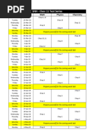 1st Year Schedule