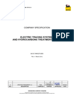 Electric Tracing Systems and Hydrocarbons Treatment Plants: Company Specification