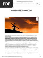 A Espiritualidade Da Semana Santa - Diocese de Santo André