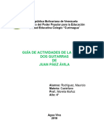 Guía para El Análisis de La Novela DOS GUITARRAS