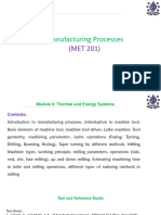 Unit I Part 1 Manufacturing Processes