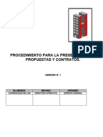 Procedimiento para La Presentación de Propuestas y Contratos