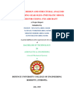 Preliminary Design and Structural Analysis of Nose Landing Gear Oleo-Pneumatic Shock Absorber For Cessna 172S Aircraft