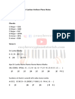 Sri Lankan Anthem Piano Notes 1