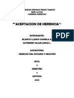 Aceptacion de Herencia