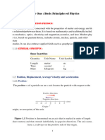 Chapter One: Basic Principles of Physics