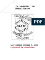 Abate of Arkansas, Inc. Constitution: Proposed by Committee