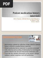 Patient Medication History Interview