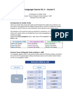 Italian A1.1 - Lesson Notes