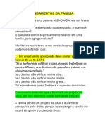 Os Três Fundamentos Da Família Abençoada