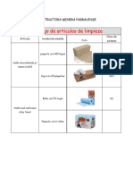 Catalogo de Limpieza