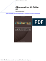 Full Download Principles of Econometrics 4th Edition Hill Test Bank