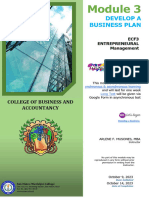 Module 3 - Develop A Business Plan