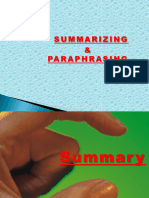 Summarize & Paraphrase