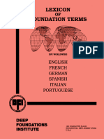 Lexique de L'ingénierie Des Fondations en 6 Langues