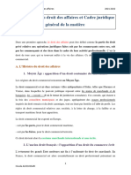 CM1 - Introduction Au Droit Des Affaires