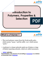 Introduction To Polymers, Properties & Selection