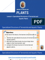 SCIENCE 4 Week4 - Lesson4 - Specialized Structures of Terrestrial and Aquatic Plants