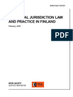 Universal Jurisdiction Law and Practice in Finland