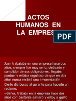 Actos Humanos en La Empresa