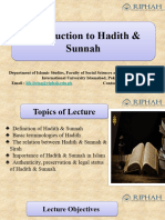 Lecture 1 Intro To Hadith - Sunnah