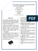 Amplific. Operacionales y Aplic. en Lazo Abierto (Elect. 2)