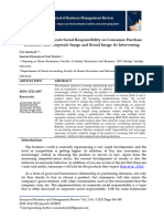 The Effect of Corporate Social Responsibility On Consumer Purchase Decisions With Corporate Image and Brand Image As Intervening