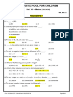 Udgam School For Children: Std. VII - Maths (2023-24)