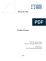 2-Notas de Aula - Produto Escalar e Projeção Ortogonal