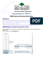 Exp2 - ARM Data Processing Instructions