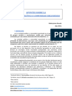 Apuntes Sobre La Sociedad Politica o Comunidad Organizada - Davoli