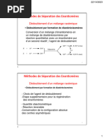 Dédoublement Par Formation de Diastéréoisomères