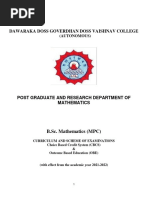 B.SC Maths MPC 2021 2022