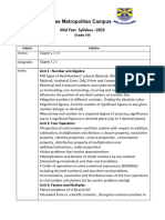 Beaconhouse Metropolitan Campus: Mid Year Syllabus - 2023